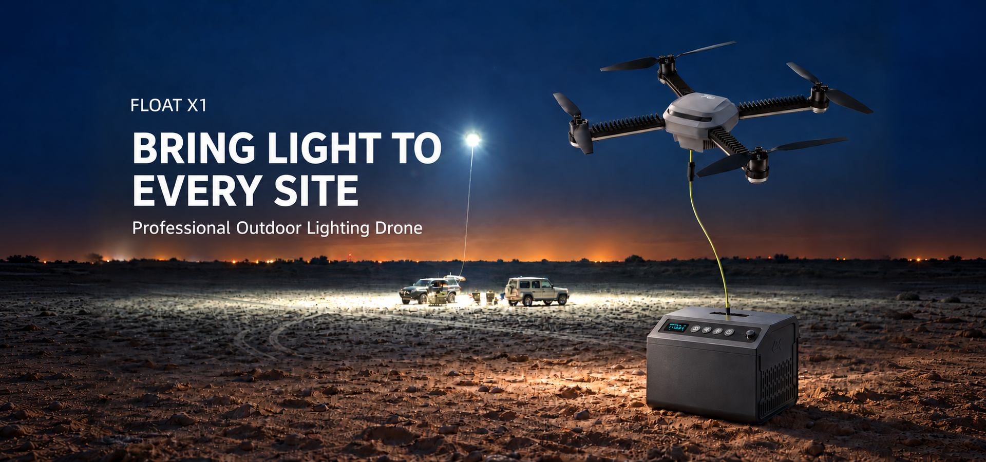FLOAT X1, bring light to every site, professional outdoor lighting drone